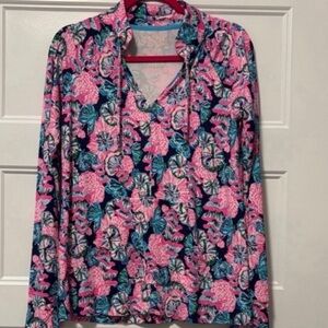 NWOT Lilly Pulitzer Cassi Popover Lilly Pulitzer Popover Shroom With a View
